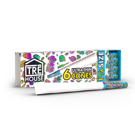 TRĒ House 1¼” Ultra Thin Preroll Cones – 6ct – 3pk Bundle